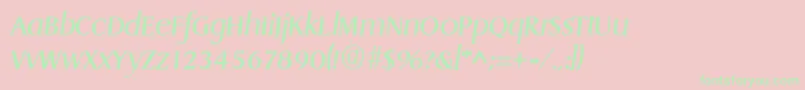 Шрифт DragonItalic – зелёные шрифты на розовом фоне