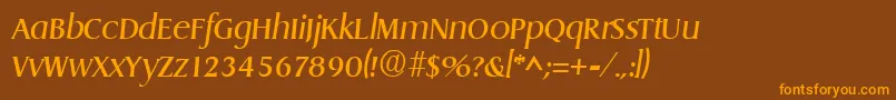 Шрифт DragonItalic – оранжевые шрифты на коричневом фоне
