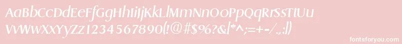 フォントDragonItalic – ピンクの背景に白い文字