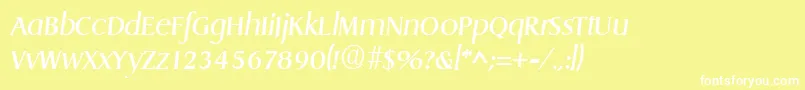 DragonItalic Font – White Fonts on Yellow Background