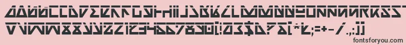 NickTurboBoldLaser-fontti – mustat fontit vaaleanpunaisella taustalla