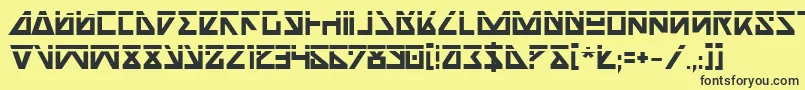 NickTurboBoldLaser-fontti – mustat fontit keltaisella taustalla