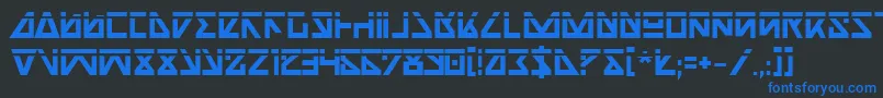 NickTurboBoldLaser Font – Blue Fonts on Black Background