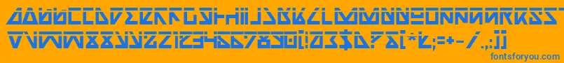 NickTurboBoldLaser Font – Blue Fonts on Orange Background