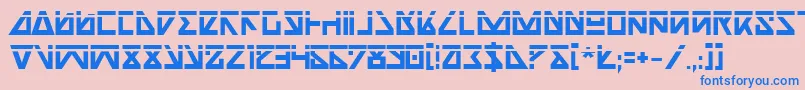 NickTurboBoldLaser-fontti – siniset fontit vaaleanpunaisella taustalla