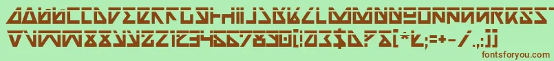 NickTurboBoldLaser Font – Brown Fonts on Green Background