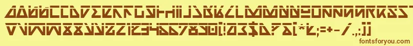NickTurboBoldLaser Font – Brown Fonts on Yellow Background