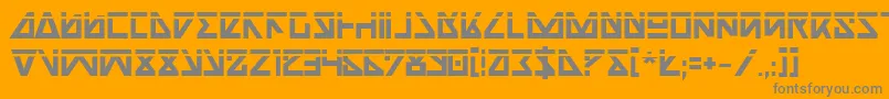 NickTurboBoldLaser Font – Gray Fonts on Orange Background