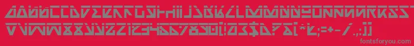 NickTurboBoldLaser-Schriftart – Graue Schriften auf rotem Hintergrund