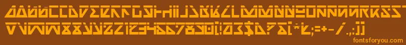 NickTurboBoldLaser Font – Orange Fonts on Brown Background