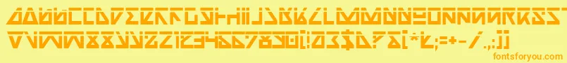 NickTurboBoldLaser Font – Orange Fonts on Yellow Background