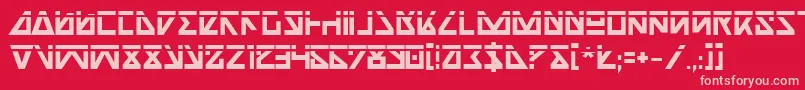 NickTurboBoldLaser-fontti – vaaleanpunaiset fontit punaisella taustalla