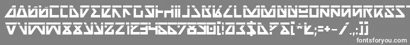 Шрифт NickTurboBoldLaser – белые шрифты на сером фоне