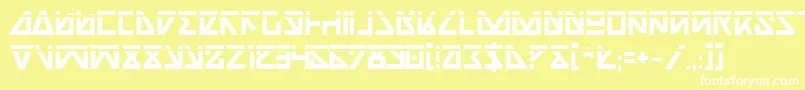 フォントNickTurboBoldLaser – 黄色い背景に白い文字