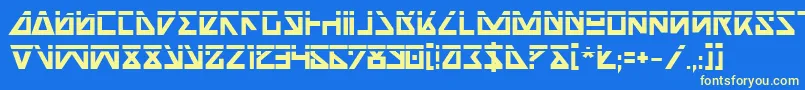 NickTurboBoldLaser Font – Yellow Fonts on Blue Background