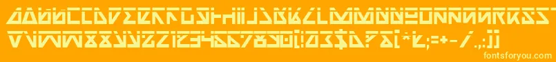 フォントNickTurboBoldLaser – オレンジの背景に黄色の文字