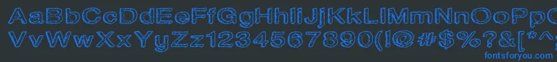 Waterontheoil Font – Blue Fonts on Black Background