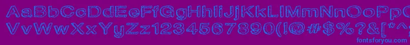 Waterontheoil Font – Blue Fonts on Purple Background