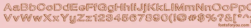 Waterontheoil Font – Brown Fonts on Pink Background