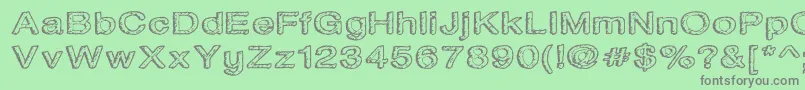 Waterontheoil Font – Gray Fonts on Green Background