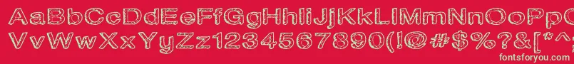 Waterontheoil Font – Green Fonts on Red Background