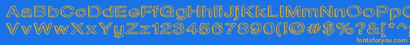 Waterontheoil Font – Orange Fonts on Blue Background