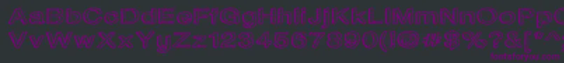 Waterontheoil-Schriftart – Violette Schriften auf schwarzem Hintergrund