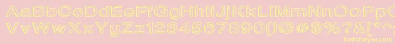 Waterontheoil Font – Yellow Fonts on Pink Background