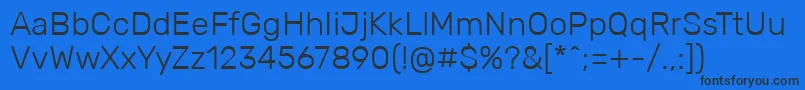 RubikLight Font – Black Fonts on Blue Background