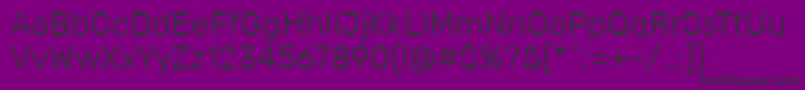 RubikLight-fontti – mustat fontit violetilla taustalla