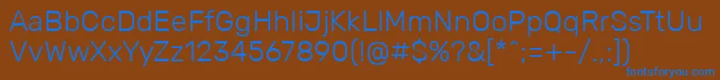 Шрифт RubikLight – синие шрифты на коричневом фоне