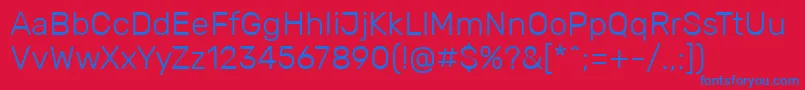 RubikLight Font – Blue Fonts on Red Background