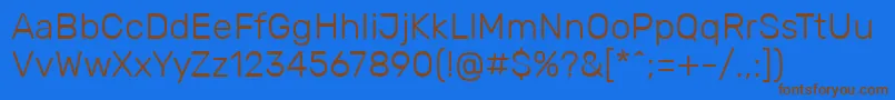 Шрифт RubikLight – коричневые шрифты на синем фоне