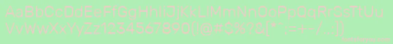 RubikLight Font – Pink Fonts on Green Background