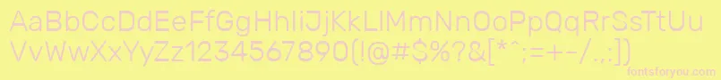 Подробнее о шрифте RubikLight Шрифт RubikLight – розовые шрифты на жёлтом фоне