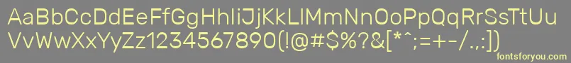 RubikLight Font – Yellow Fonts on Gray Background