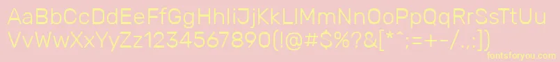 RubikLight Font – Yellow Fonts on Pink Background