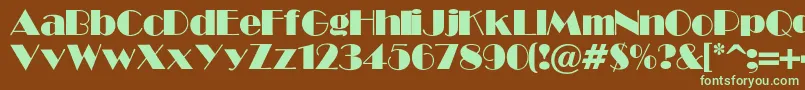 Шрифт ShowLight – зелёные шрифты на коричневом фоне