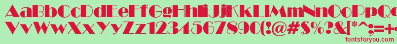 ShowLight Font – Red Fonts on Green Background