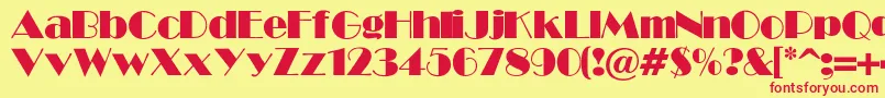 ShowLight Font – Red Fonts on Yellow Background