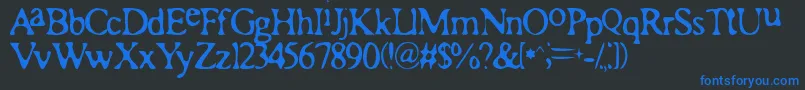 En savoir plus sur la police RomanAcid Police RomanAcid – polices bleues sur fond noir