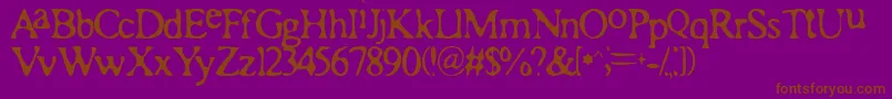 RomanAcid Font – Brown Fonts on Purple Background