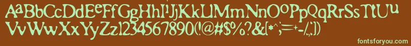 RomanAcid Font – Green Fonts on Brown Background