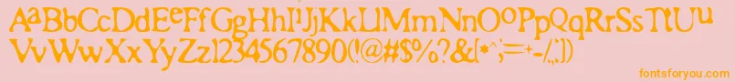 RomanAcid Font – Orange Fonts on Pink Background