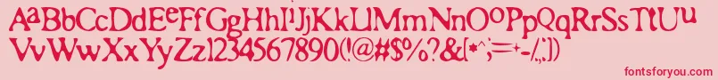 RomanAcid Font – Red Fonts on Pink Background