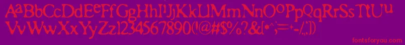 RomanAcid Font – Red Fonts on Purple Background