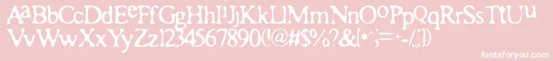 RomanAcid Font – White Fonts on Pink Background