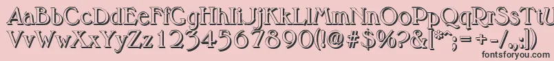 MelbourneshadowRegular Font – Black Fonts on Pink Background