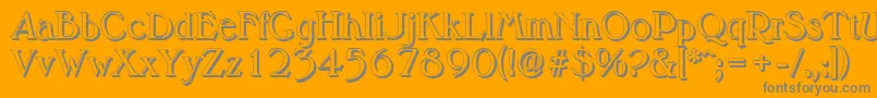 MelbourneshadowRegular Font – Gray Fonts on Orange Background