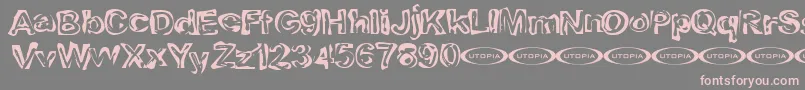 Playdoug Font – Pink Fonts on Gray Background